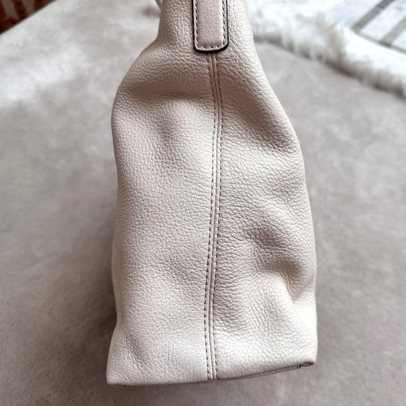 NWT Michael Kors Lexington Large Pebbled Leather Shoulder Bag | Light Cream - Picture 8 of 12